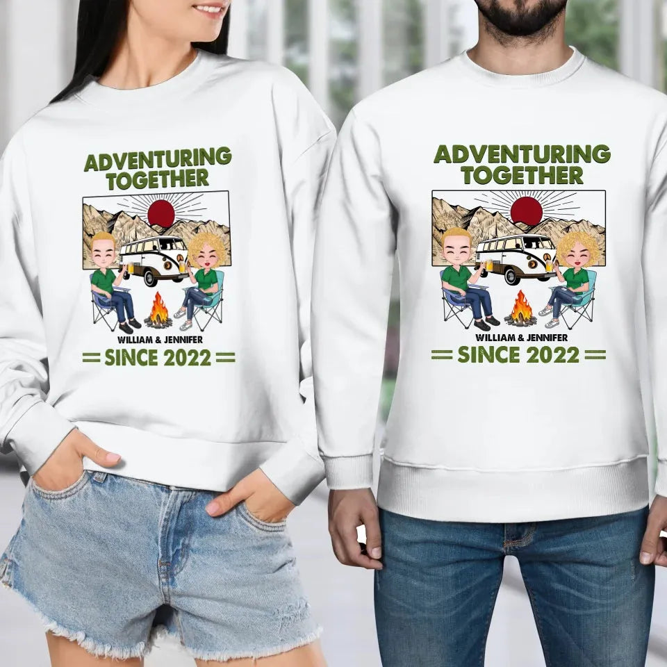 Adventuring Together - Personalized Gifts For Couples - Unisex Sweater