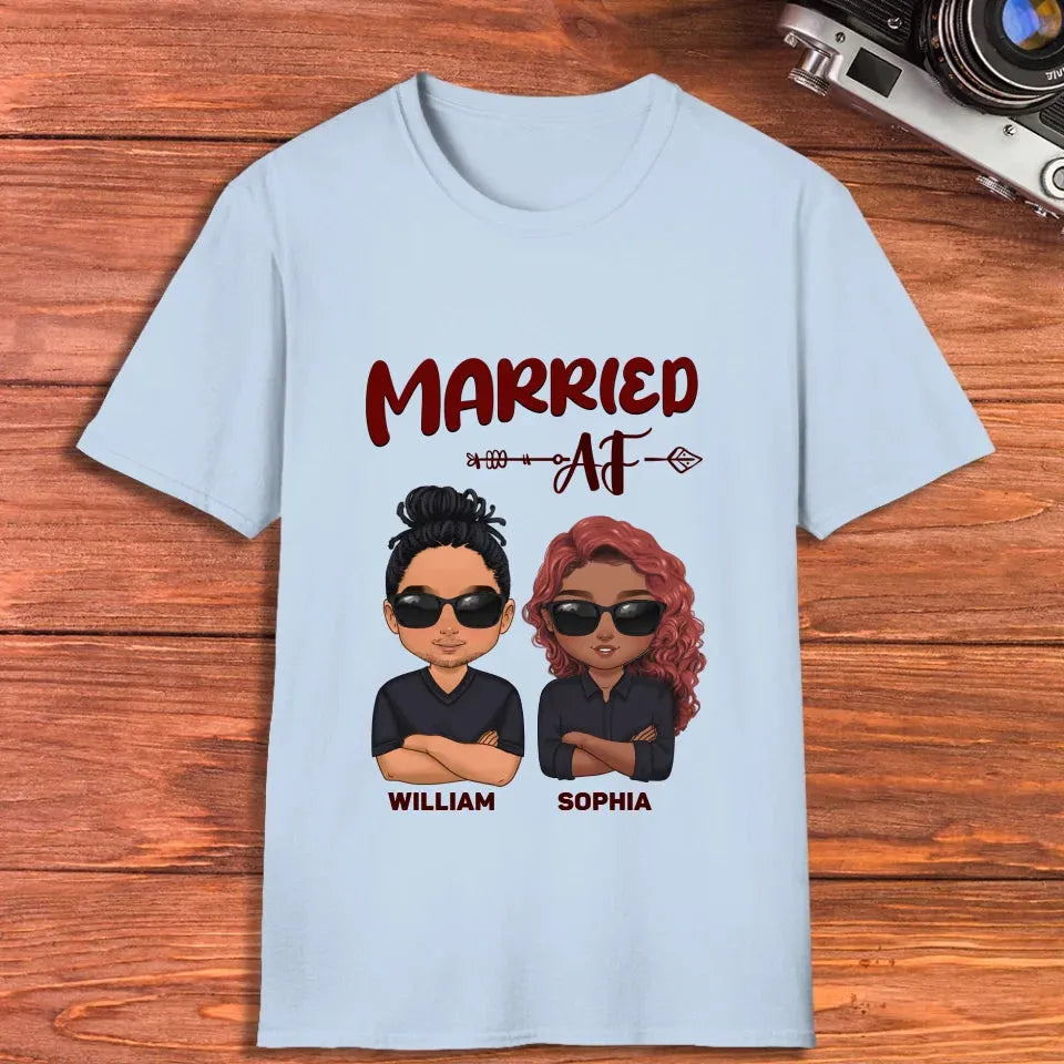 Married AF Couple - Personalized Gifts For Couples - Unisex T-Shirt