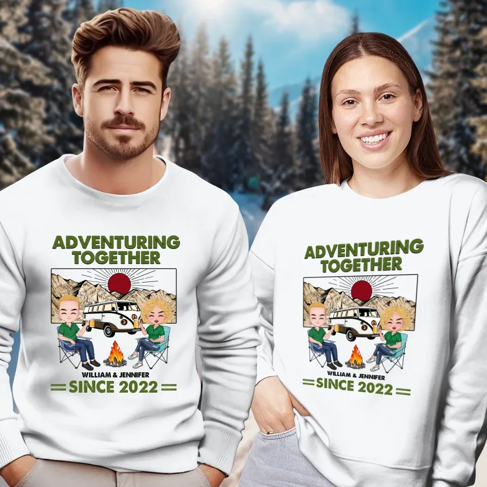 Adventuring Together - Personalized Gifts For Couples - Unisex Sweater