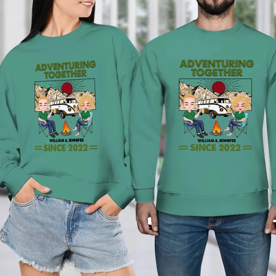 Adventuring Together - Personalized Gifts For Couples - Unisex Sweater