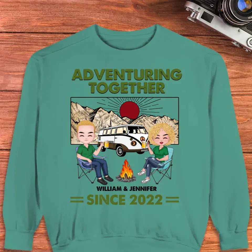 Adventuring Together - Personalized Gifts For Couples - Unisex Sweater