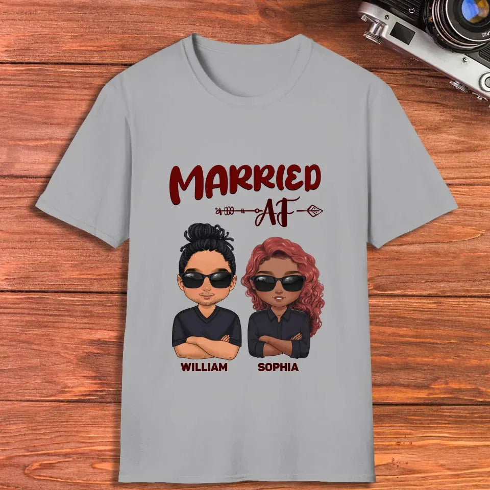 Married AF Couple - Personalized Gifts For Couples - Unisex T-Shirt