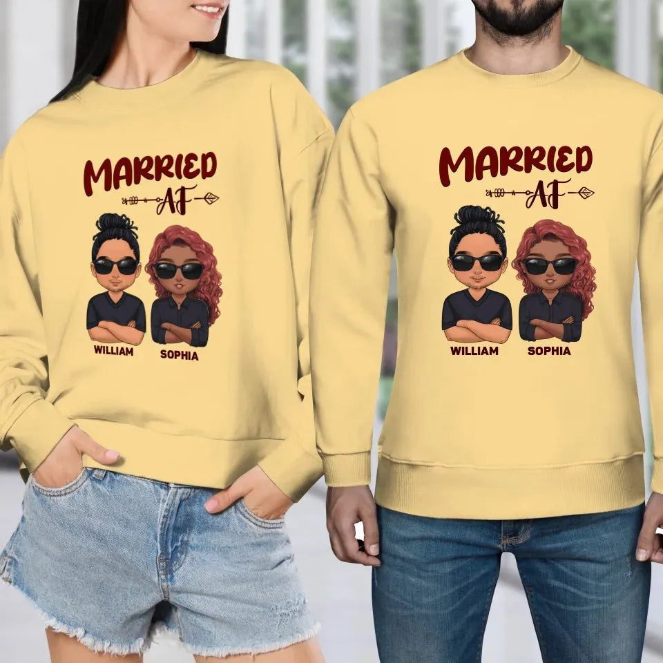 Married AF Couple - Personalized Gifts For Couples - Unisex Sweater