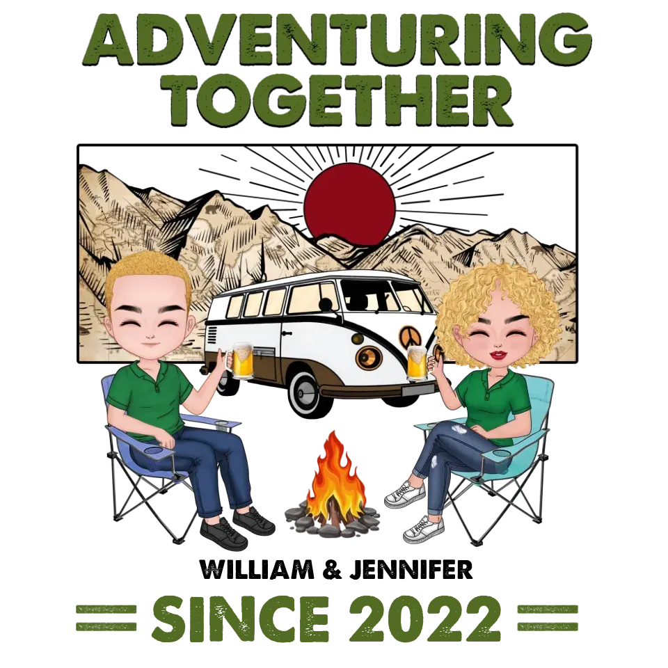 Adventuring Together - Personalized Gifts For Couples - Unisex Sweater