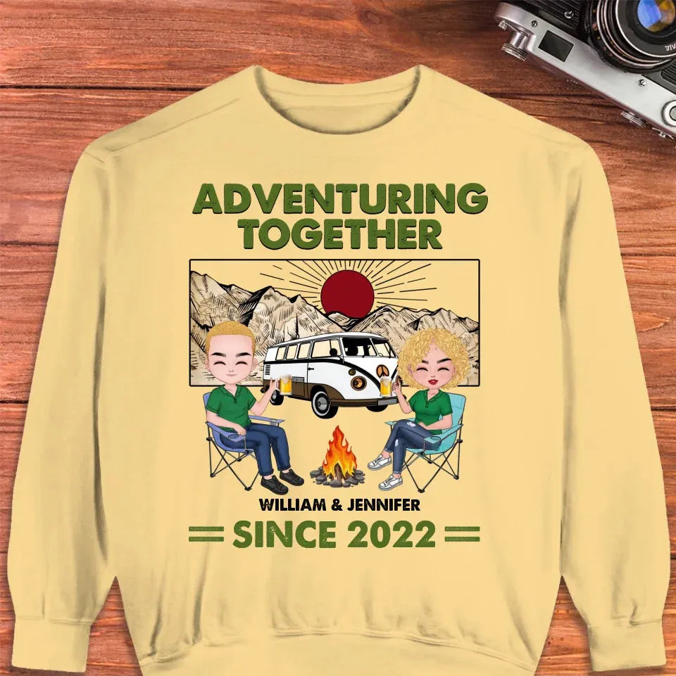 Adventuring Together - Personalized Gifts For Couples - Unisex Sweater