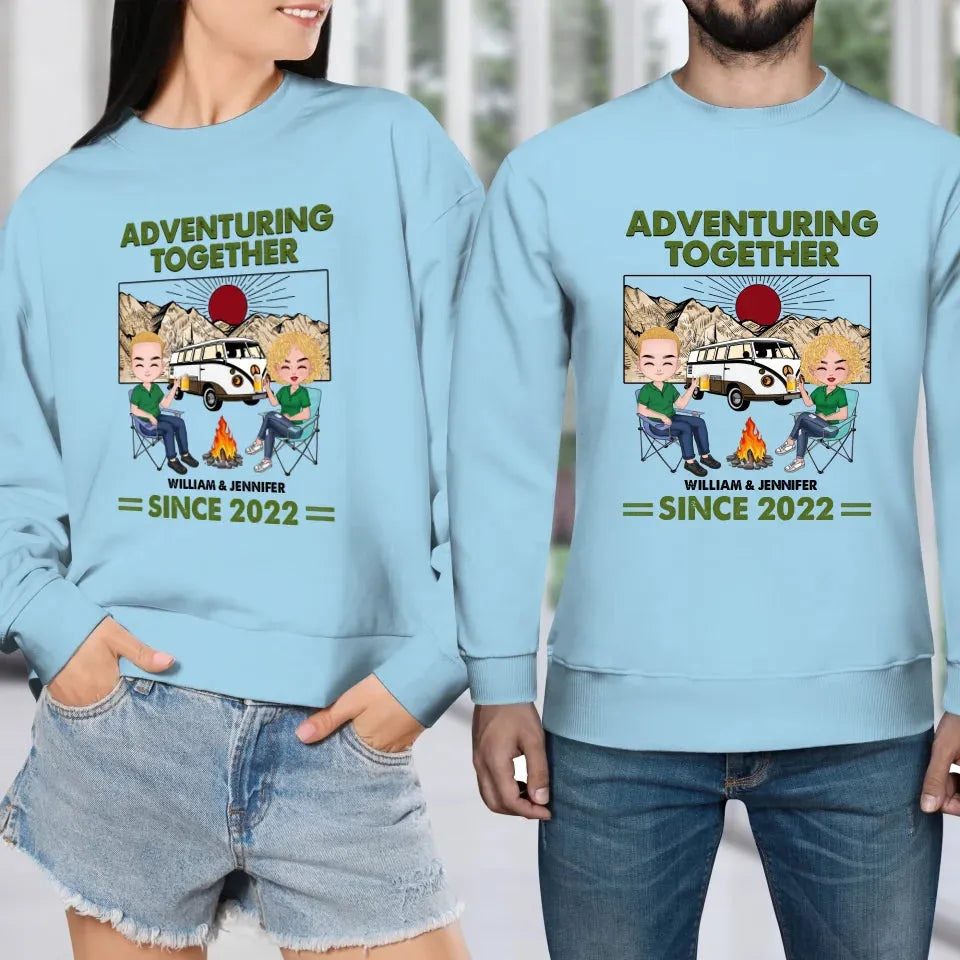 Adventuring Together - Personalized Gifts For Couples - Unisex Sweater