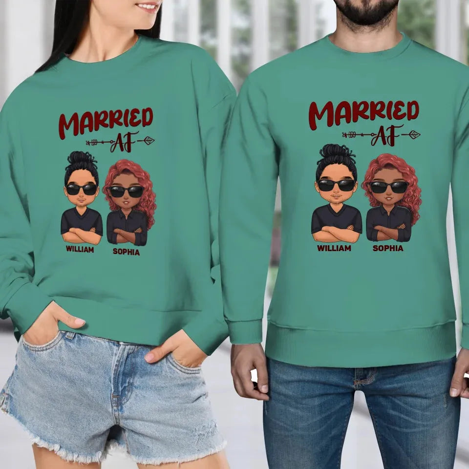 Married AF Couple - Personalized Gifts For Couples - Unisex Sweater