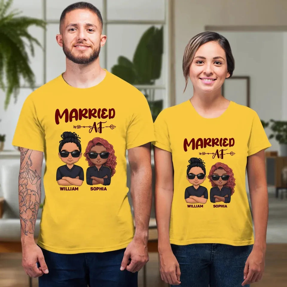 Married AF Couple - Personalized Gifts For Couples - Unisex T-Shirt