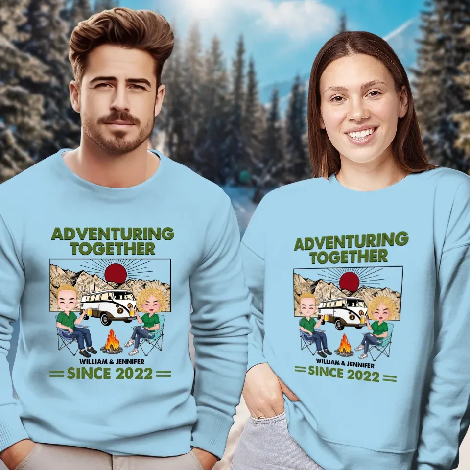 Adventuring Together - Personalized Gifts For Couples - Unisex Sweater