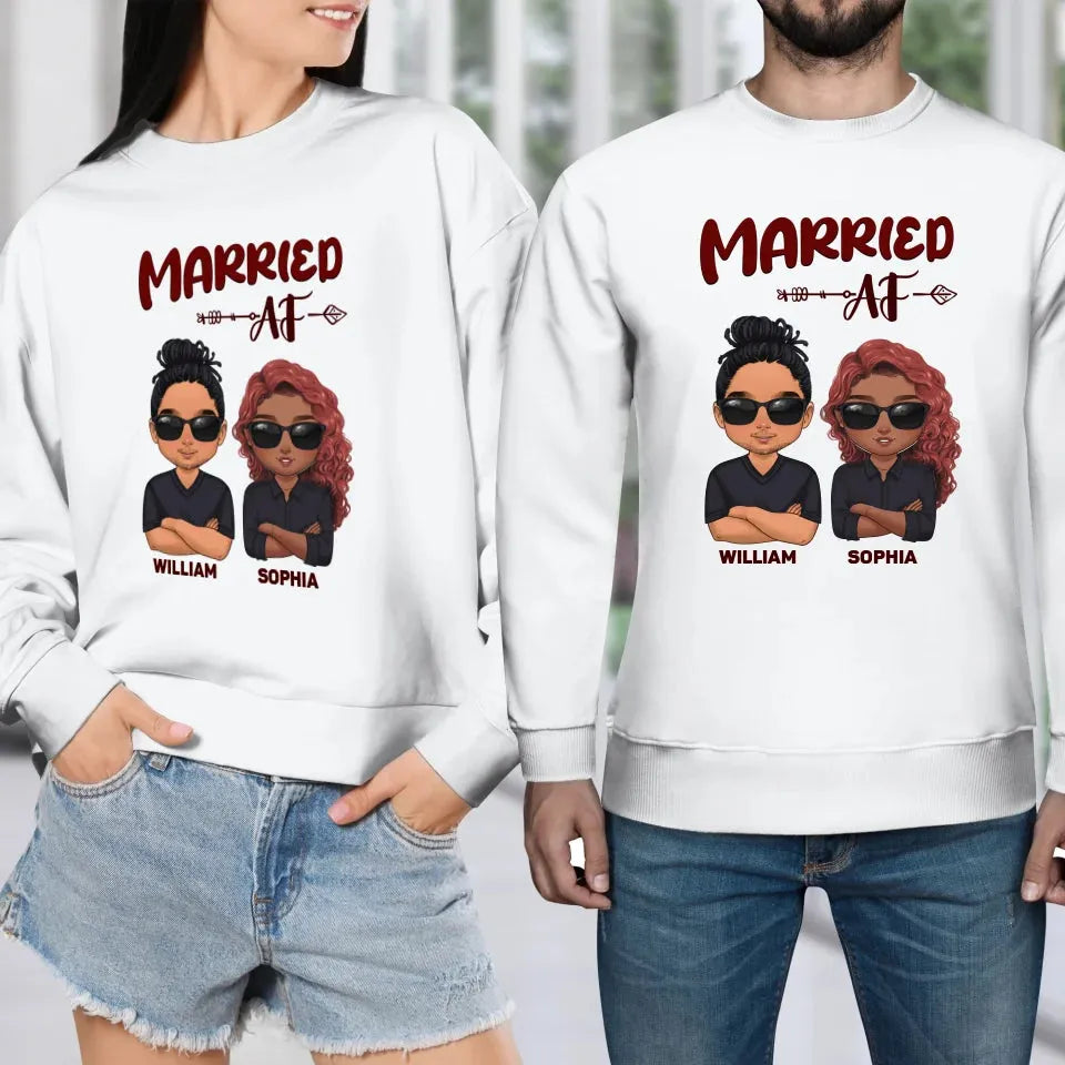 Married AF Couple - Personalized Gifts For Couples - Unisex Sweater