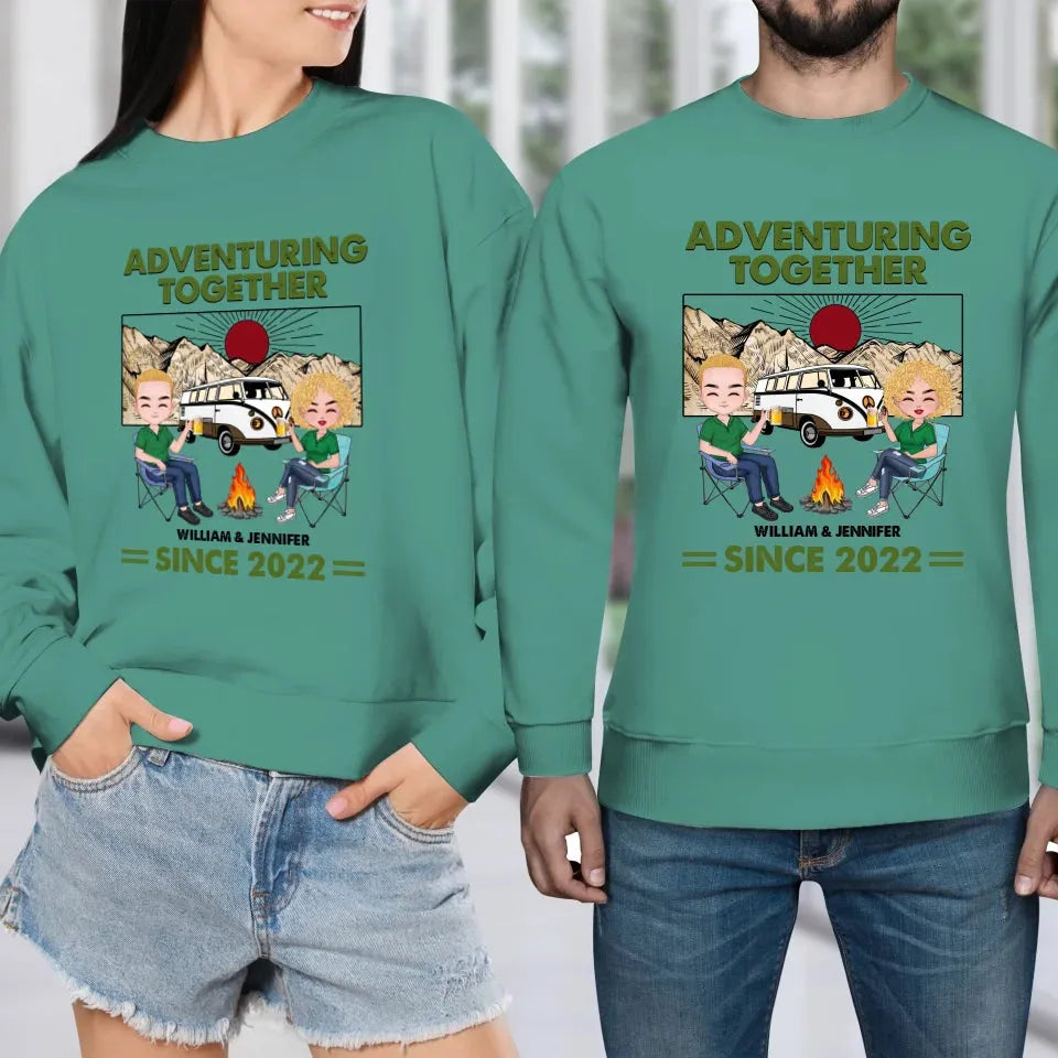 Adventuring Together - Personalized Gifts For Couples - Unisex Sweater