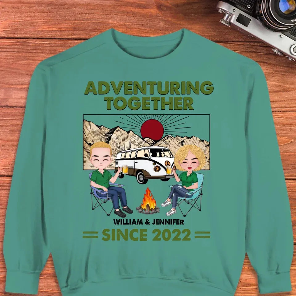 Adventuring Together - Personalized Gifts For Couples - Unisex Sweater