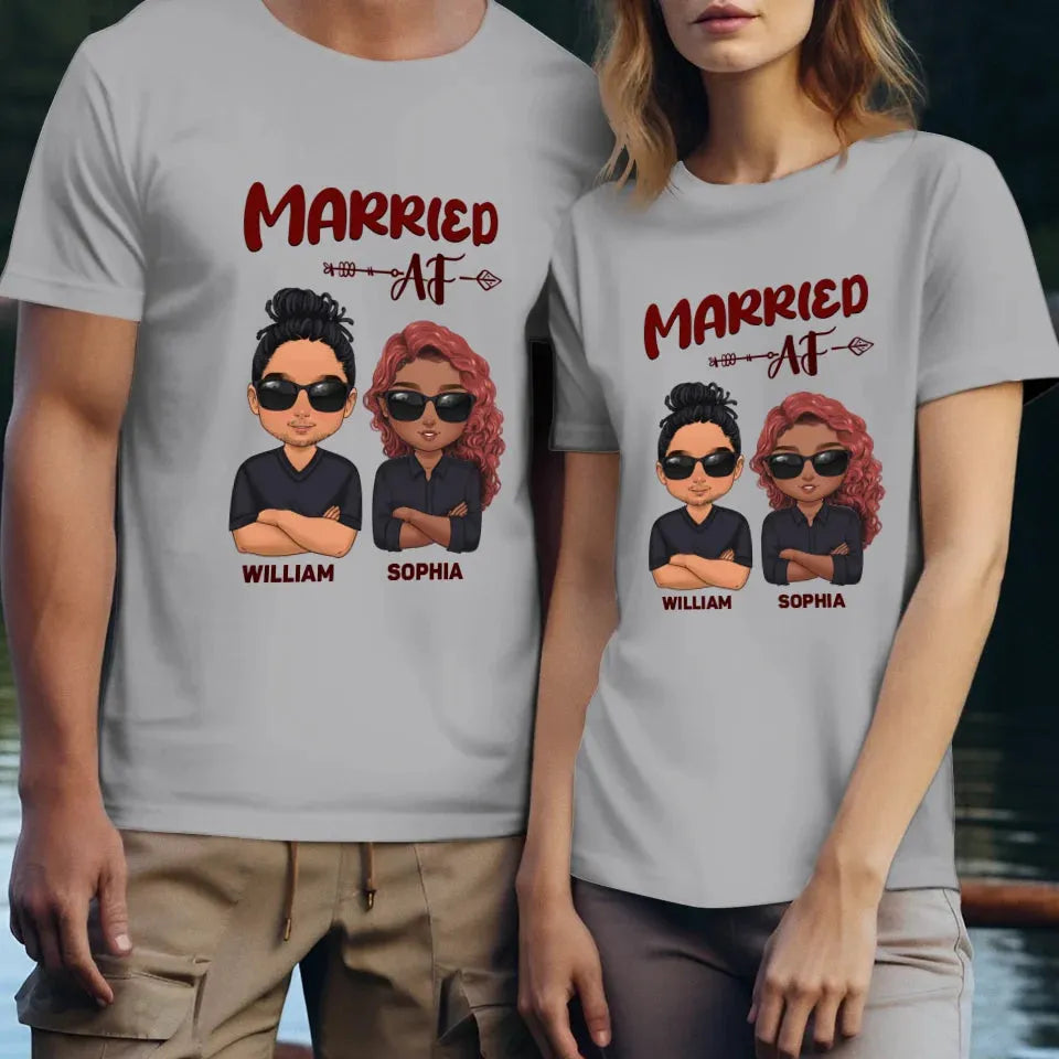 Married AF Couple - Personalized Gifts For Couples - Unisex T-Shirt