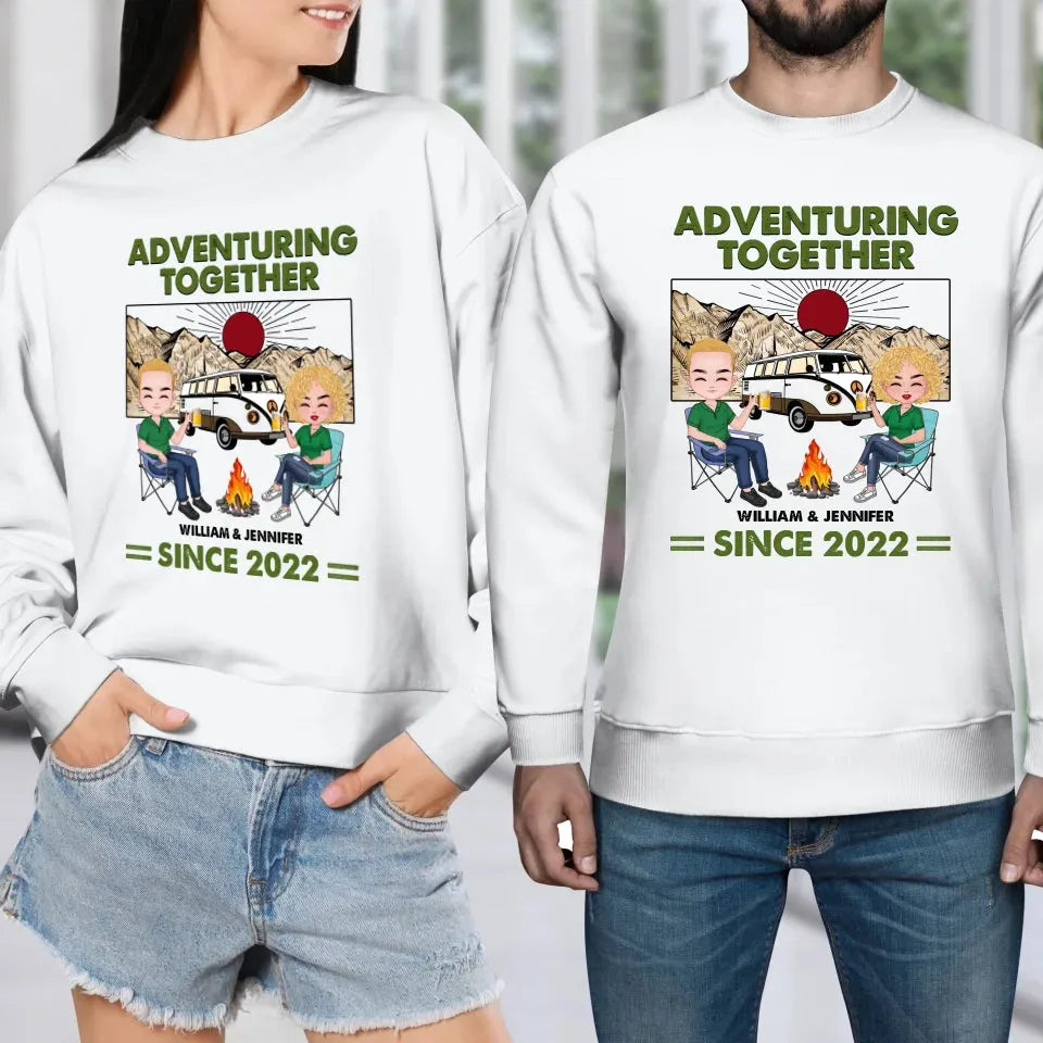 Adventuring Together - Personalized Gifts For Couples - Unisex Sweater