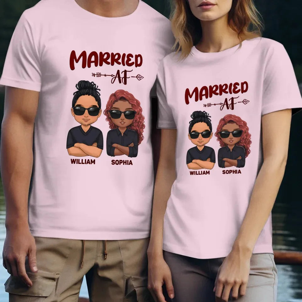 Married AF Couple - Personalized Gifts For Couples - Unisex T-Shirt