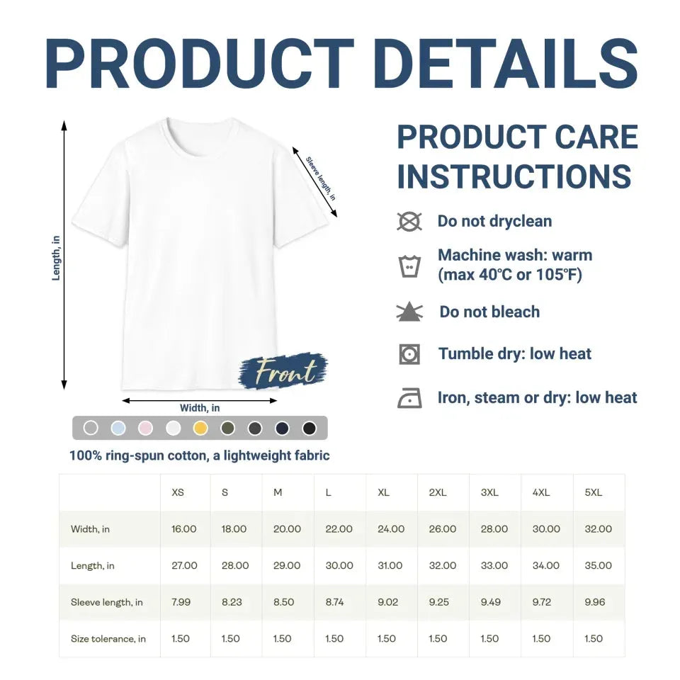 Sizechart Apparel T-shirt