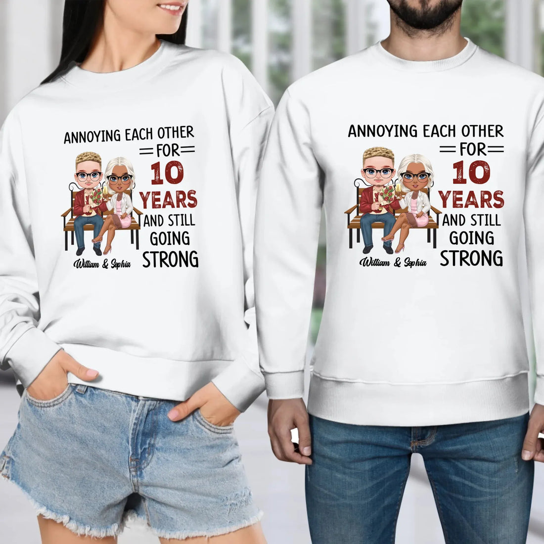 Annoying Each Other For Years And Still For Couples - Personalized Gifts For Couples - Unisex Sweater