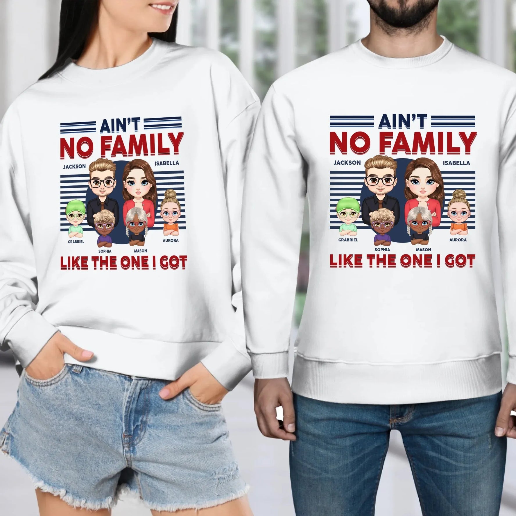 Ain't No Family Like The One I Got - Personalized Gifts For Couples - Unisex Sweater