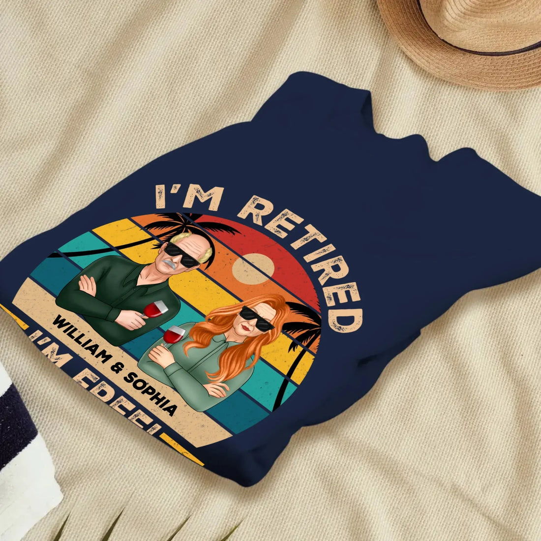 I'm Retired I'm Free To Do What My Wife Tells - Personalized Gifts For Couples - Unisex Sweater