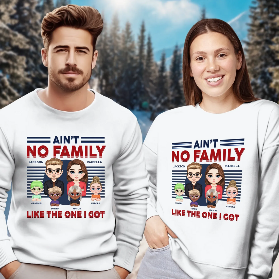 Ain't No Family Like The One I Got - Personalized Gifts For Couples - Unisex Sweater