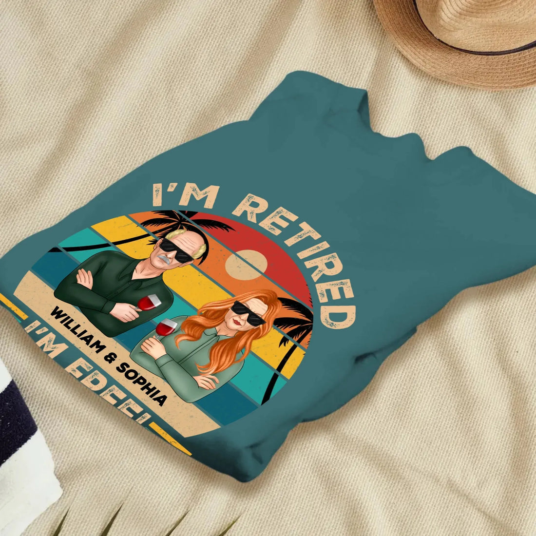 I'm Retired I'm Free To Do What My Wife Tells - Personalized Gifts For Couples - Unisex Sweater