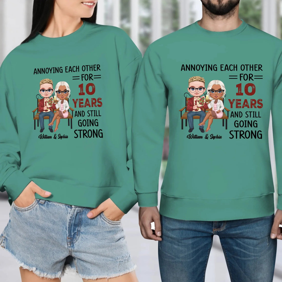 Annoying Each Other For Years And Still For Couples - Personalized Gifts For Couples - Unisex Sweater