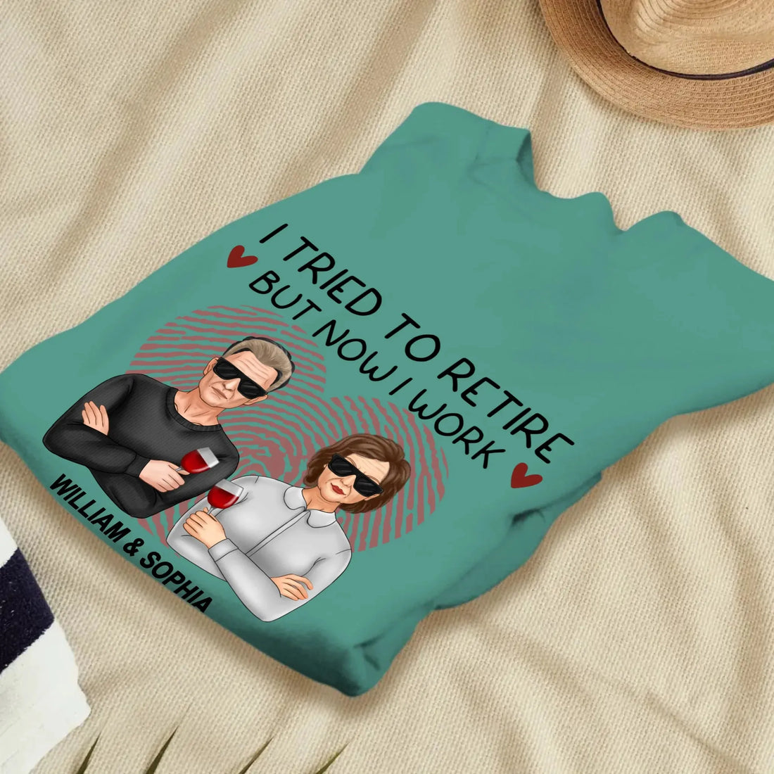 I Tried To Retire But Now I Work For My Wife - Personalized Gifts For Couples - Unisex Sweater