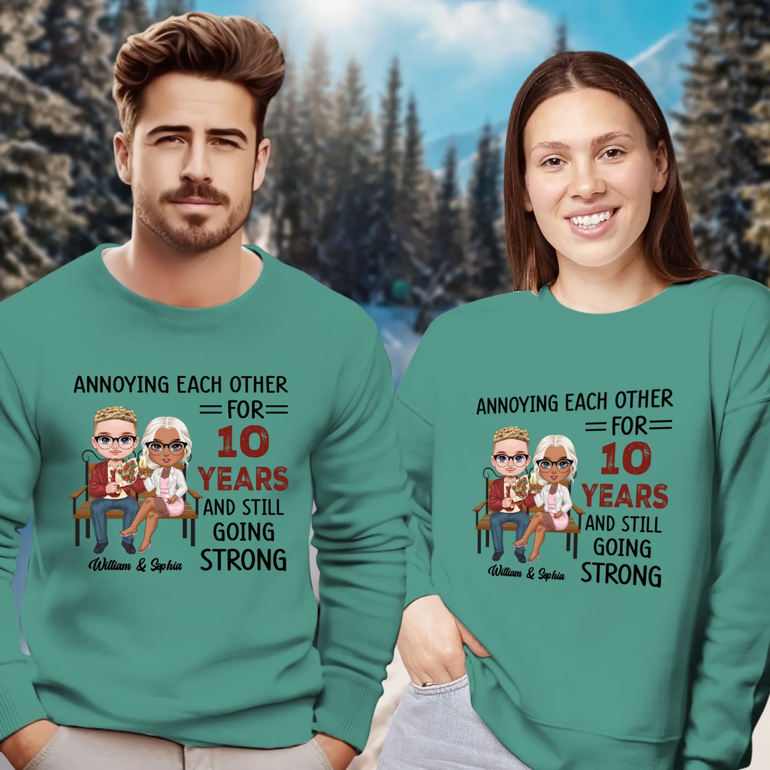 Annoying Each Other For Years And Still For Couples - Personalized Gifts For Couples - Unisex Sweater