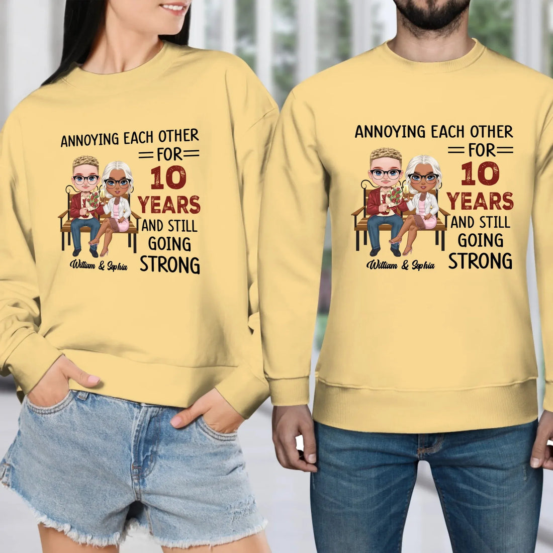 Annoying Each Other For Years And Still For Couples - Personalized Gifts For Couples - Unisex Sweater