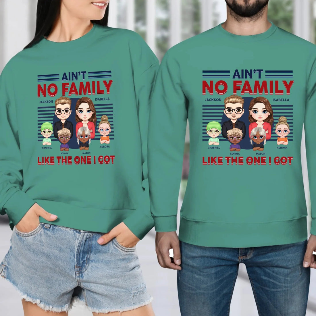 Ain't No Family Like The One I Got - Personalized Gifts For Couples - Unisex Sweater