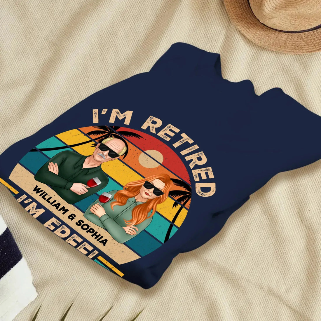 I'm Retired I'm Free To Do What My Wife Tells - Personalized Gifts For Couples - Unisex Sweater