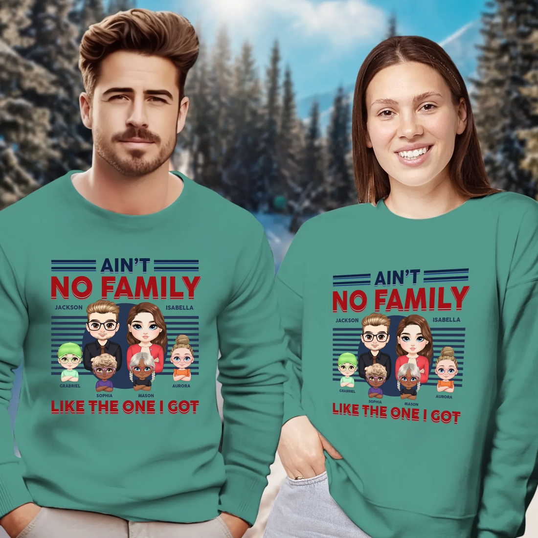 Ain't No Family Like The One I Got - Personalized Gifts For Couples - Unisex Sweater