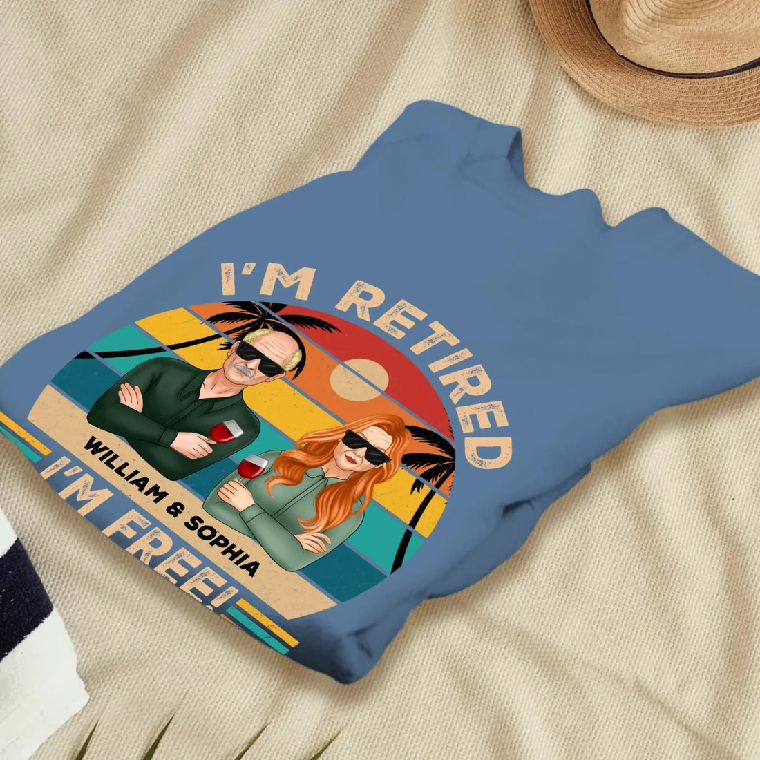 I'm Retired I'm Free To Do What My Wife Tells - Personalized Gifts For Couples - Unisex Sweater