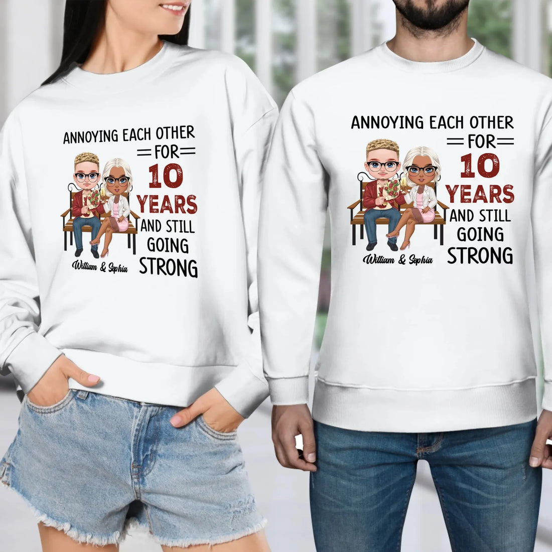 Annoying Each Other For Years And Still For Couples - Personalized Gifts For Couples - Unisex Sweater