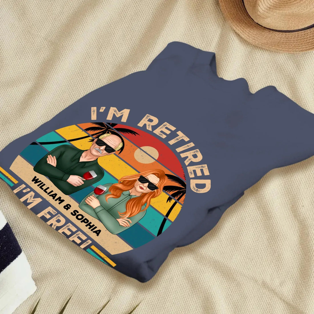 I'm Retired I'm Free To Do What My Wife Tells - Personalized Gifts For Couples - Unisex Sweater