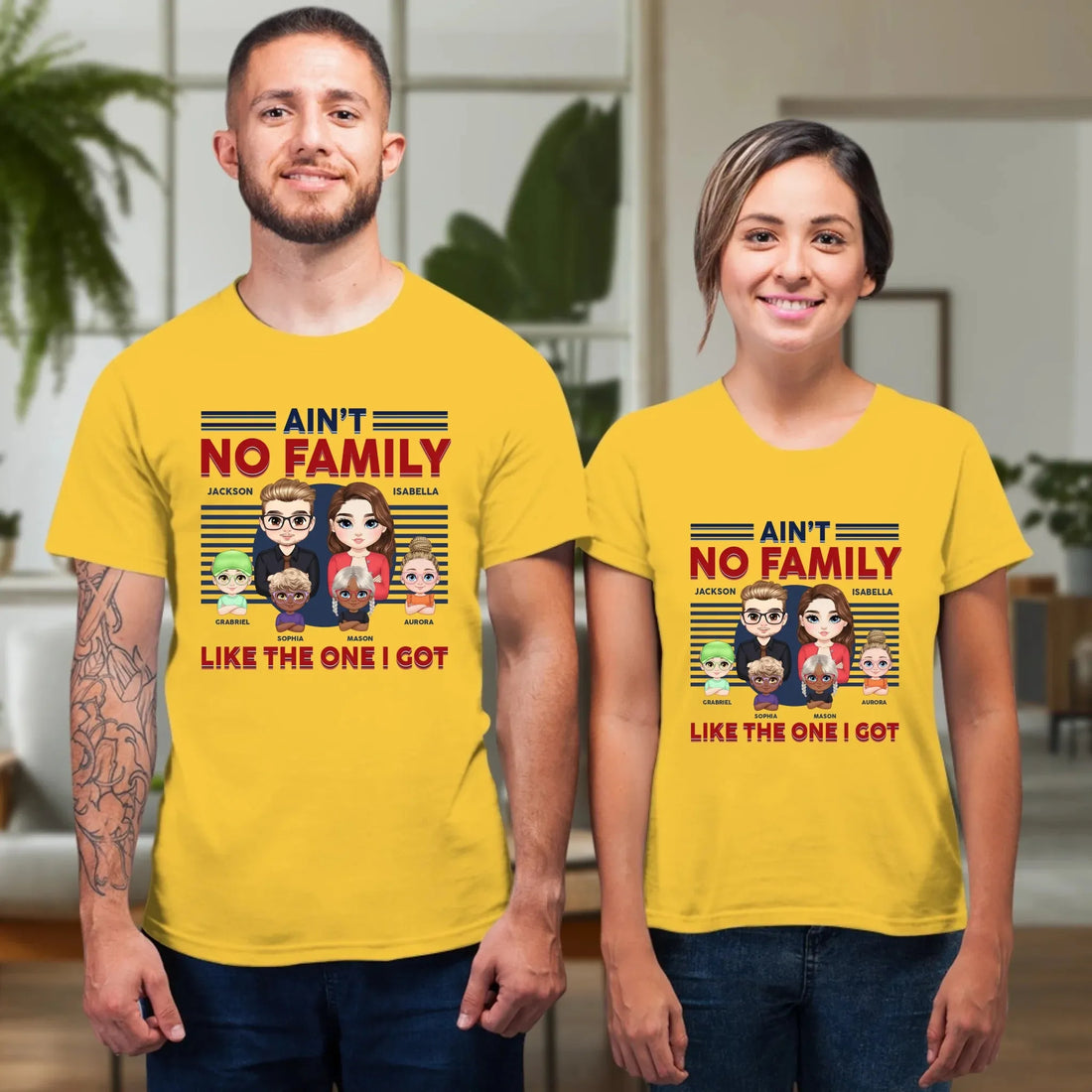 Ain't No Family Like The One I Got - Personalized Gifts For Couples - Unisex T-Shirt