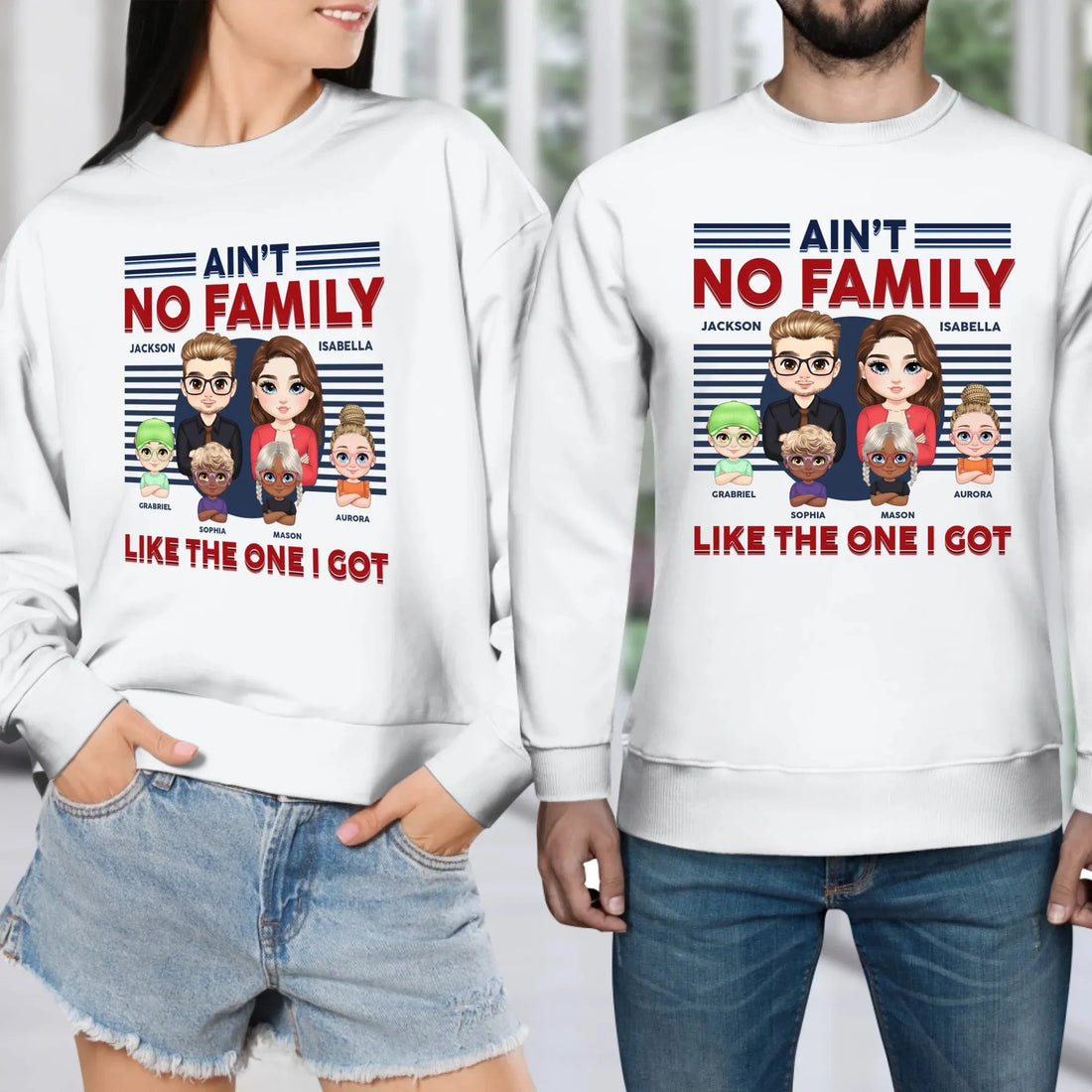 Ain't No Family Like The One I Got - Personalized Gifts For Couples - Unisex Sweater