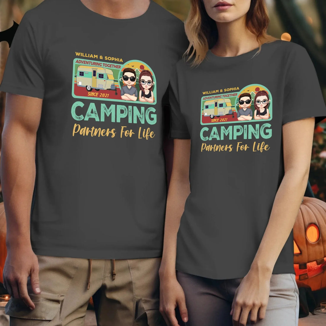 Husband And Wife Cruising Partners For Life Retro - Personalized Gifts For Couples - Unisex T-Shirt