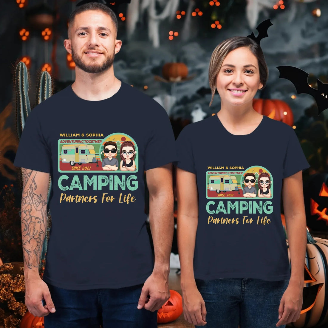 Husband And Wife Cruising Partners For Life Retro - Personalized Gifts For Couples - Unisex T-Shirt