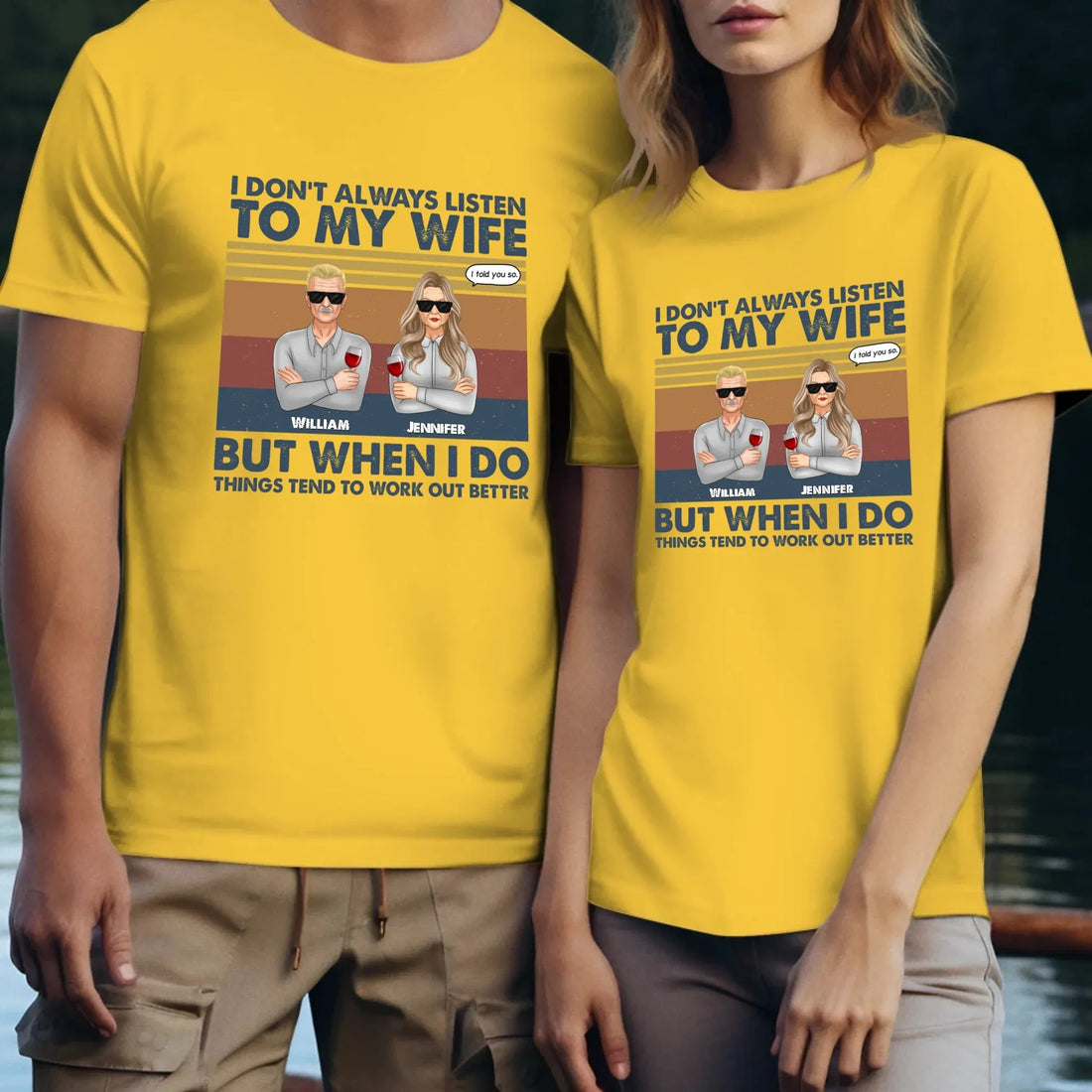 I Don't Always Listen To My Wife For Couple - Personalized Gifts For Couples - Unisex T-Shirt