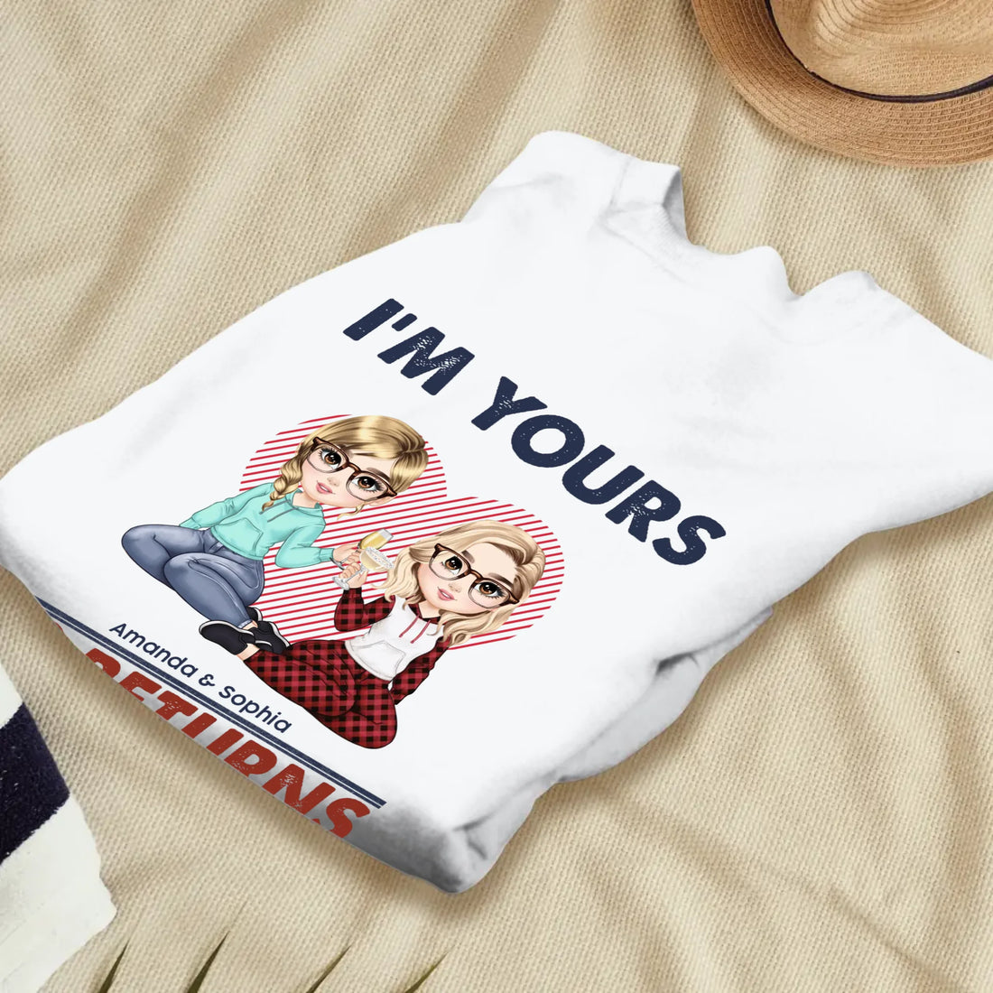 I'm Yours No Returns Loving Gift - Personalized Gifts For Couples - Unisex Sweater