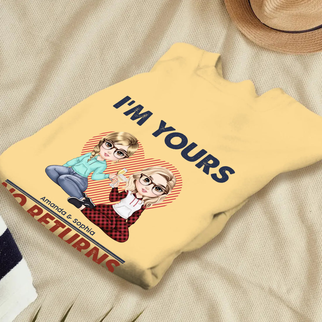 I'm Yours No Returns Loving Gift - Personalized Gifts For Couples - Unisex Sweater