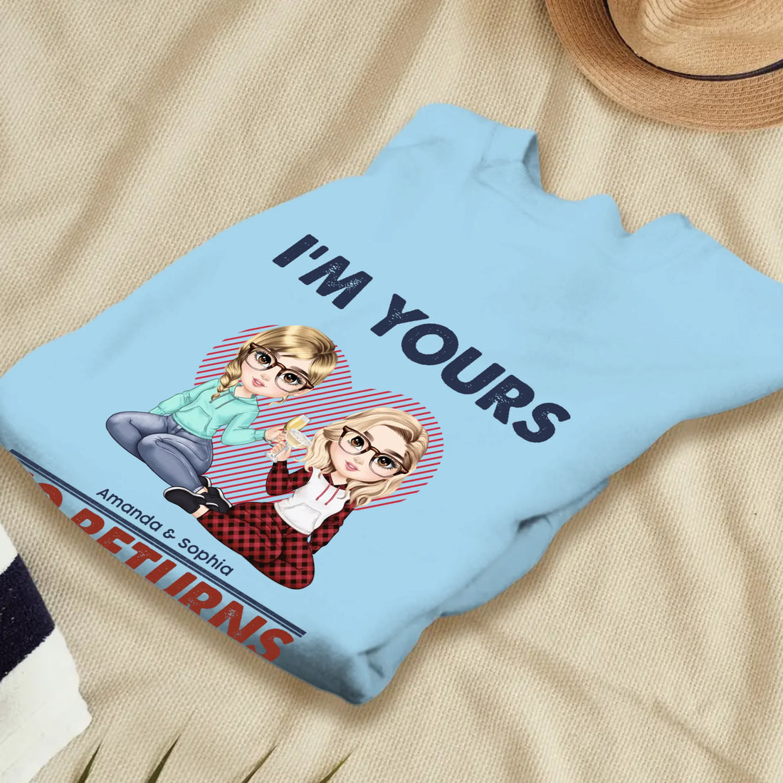 I'm Yours No Returns Loving Gift - Personalized Gifts For Couples - Unisex Sweater