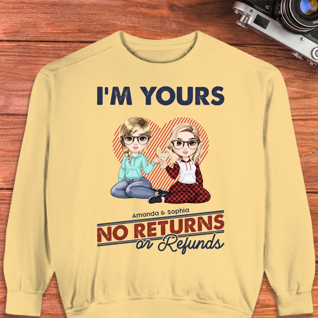 I'm Yours No Returns Loving Gift - Personalized Gifts For Couples - Unisex Sweater