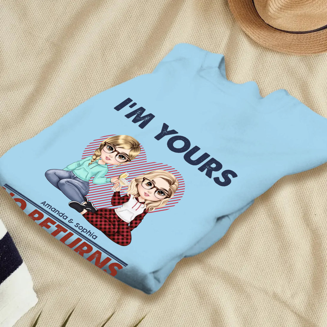 I'm Yours No Returns Loving Gift - Personalized Gifts For Couples - Unisex Sweater