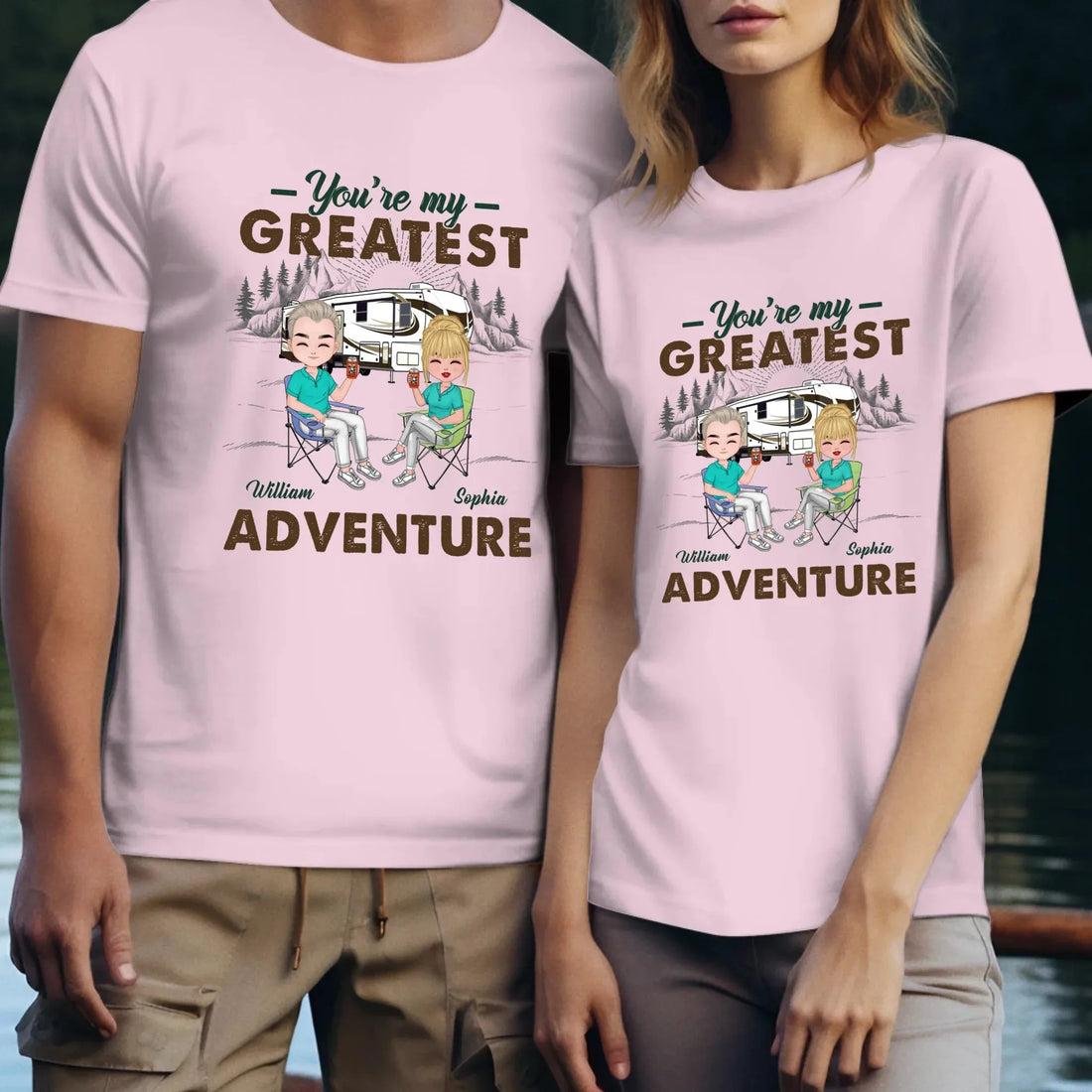 Camping Couple You're My Greatest Adventure - Personalized Gifts For Couples - Unisex T-Shirt