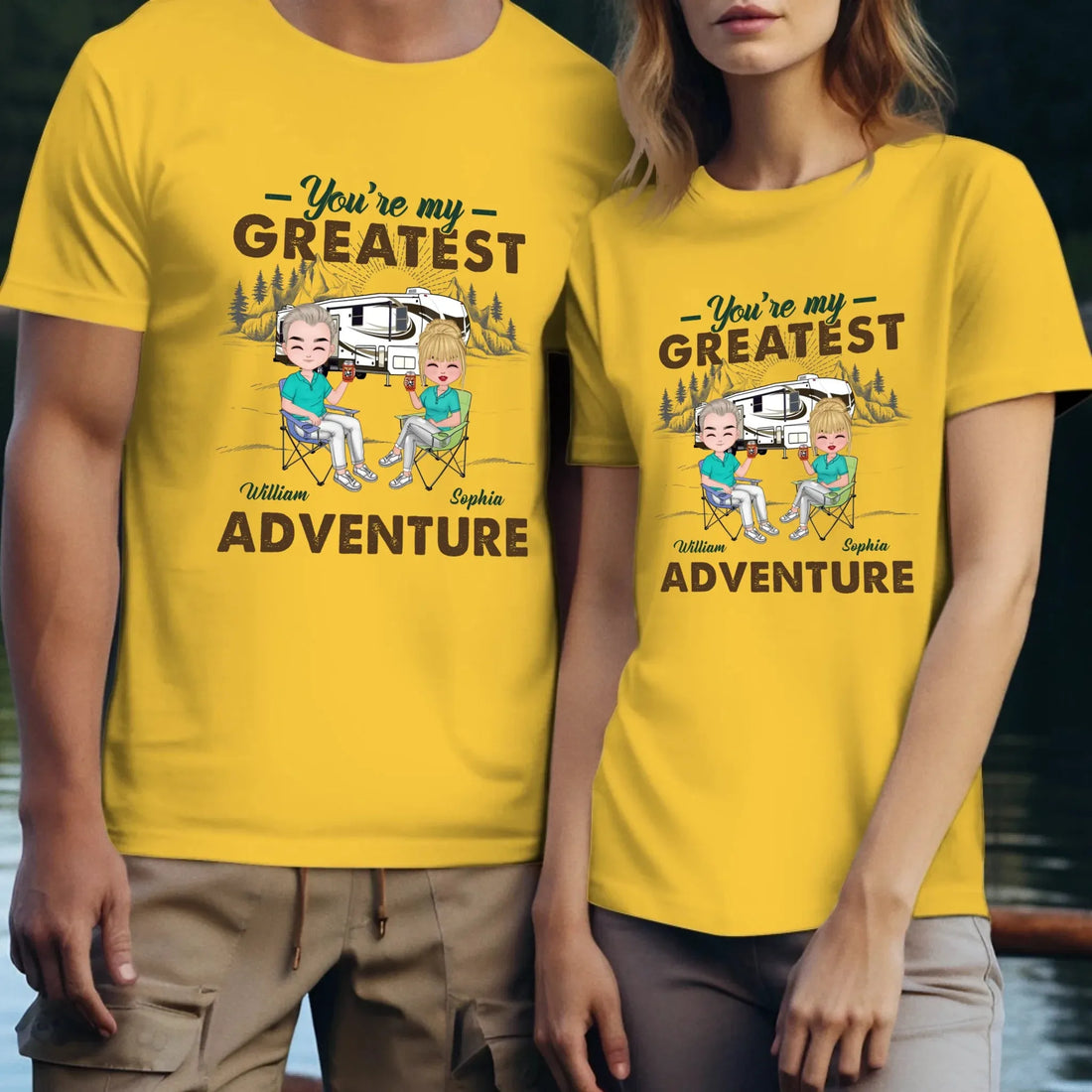 Camping Couple You're My Greatest Adventure - Personalized Gifts For Couples - Unisex T-Shirt