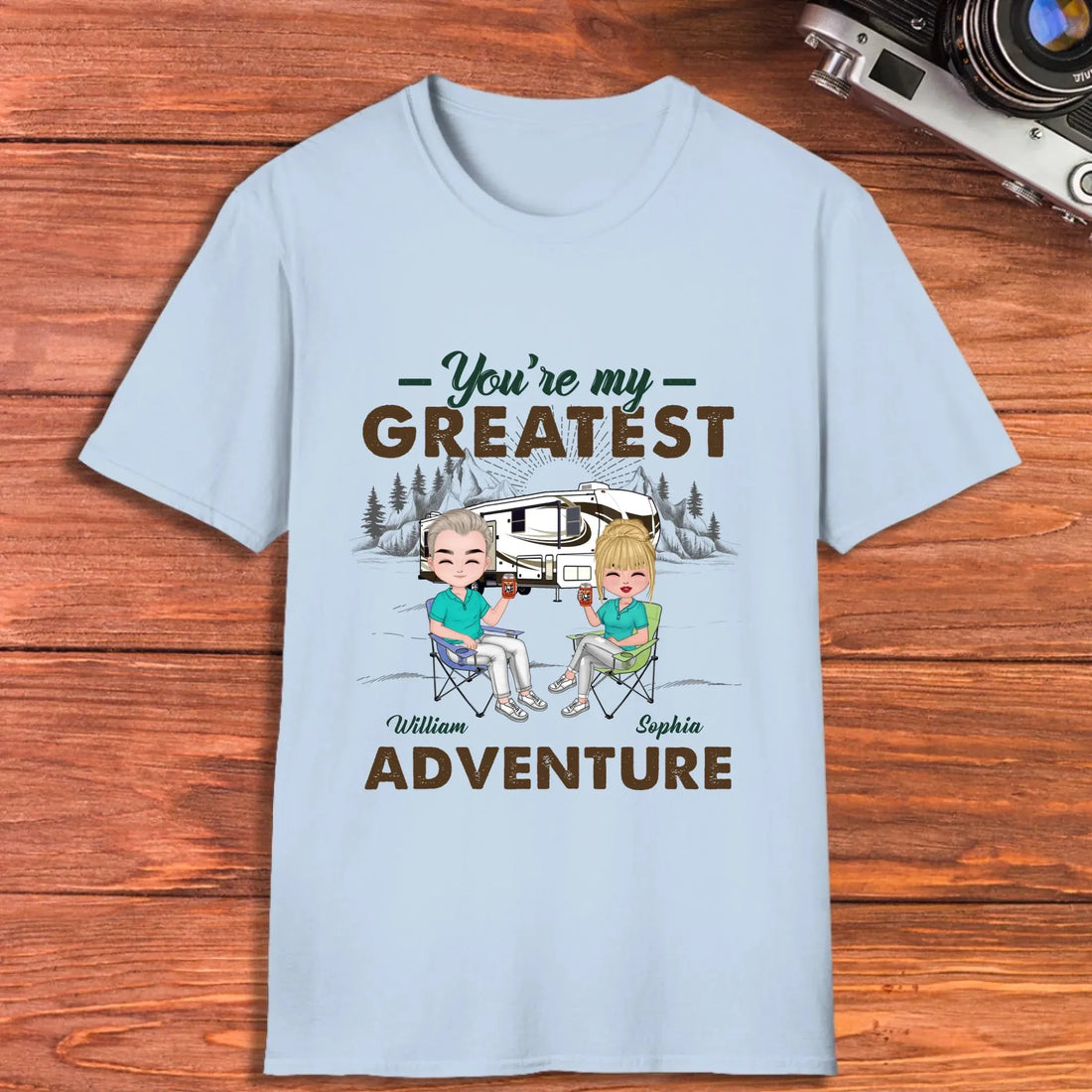 Camping Couple You're My Greatest Adventure - Personalized Gifts For Couples - Unisex T-Shirt