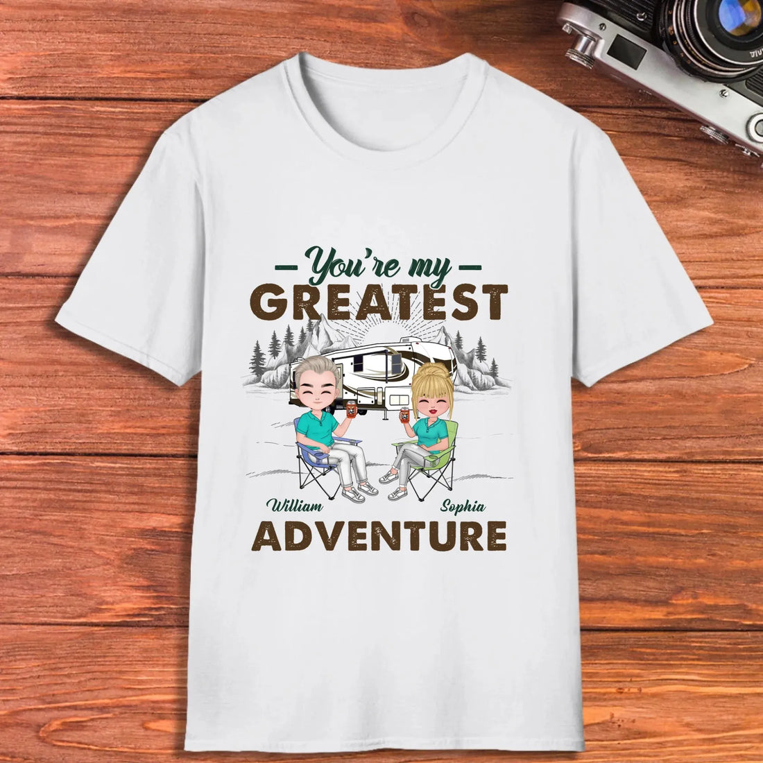 Camping Couple You're My Greatest Adventure - Personalized Gifts For Couples - Unisex T-Shirt