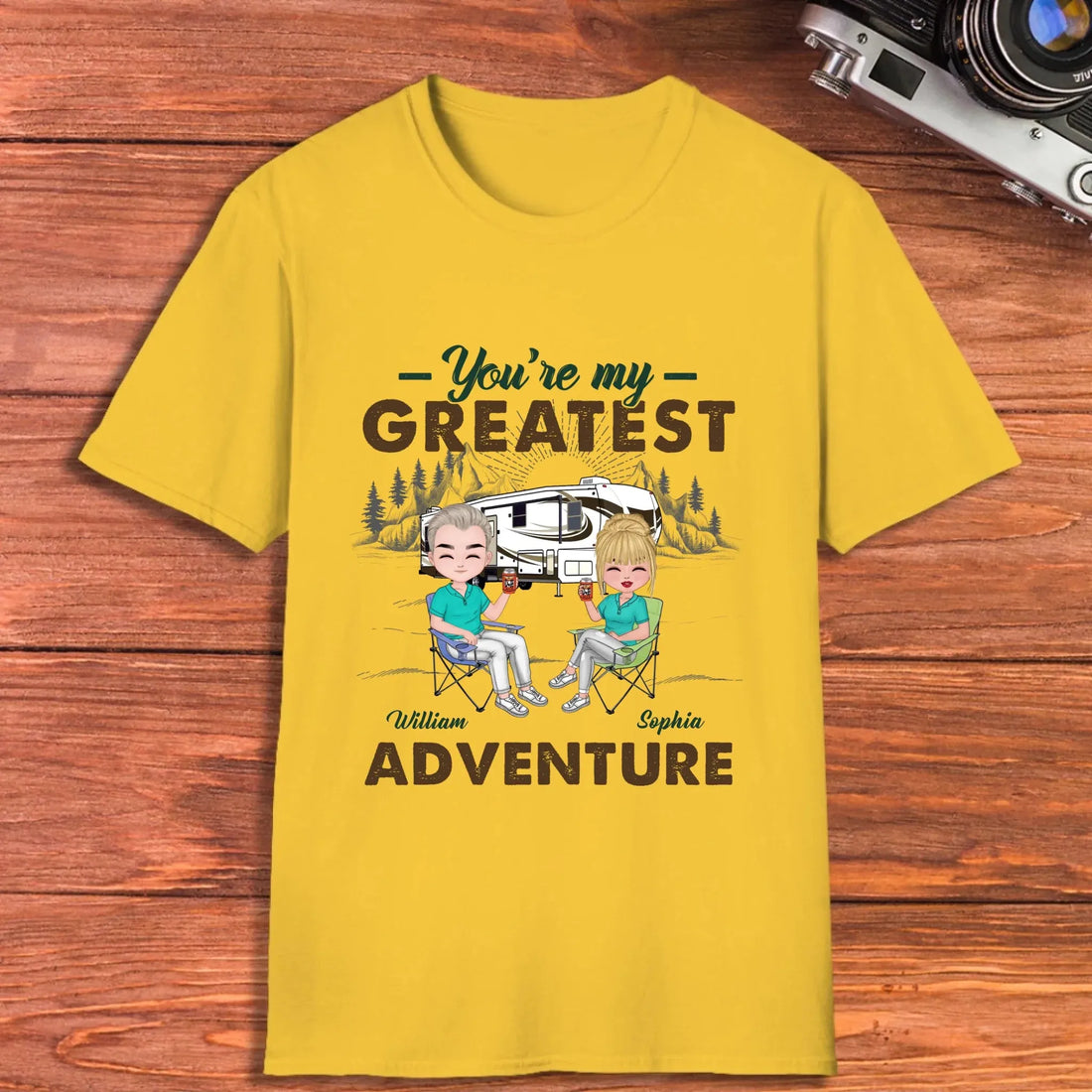 Camping Couple You're My Greatest Adventure - Personalized Gifts For Couples - Unisex T-Shirt